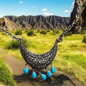 925 Silver Native American Turquoise Necklace